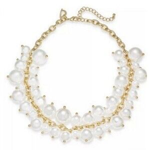 Thalia Sodi Chunky Faux Pearl Statement Necklace New